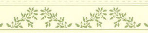 Dollhouse Miniature Border: Acorns, Green On Cream